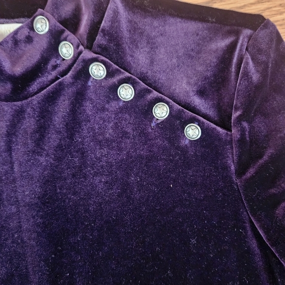 EUC Vintage Coldwater Creek Purple Velvet Dress, Size Petite Medium *HOST PICK* - Picture 5 of 11